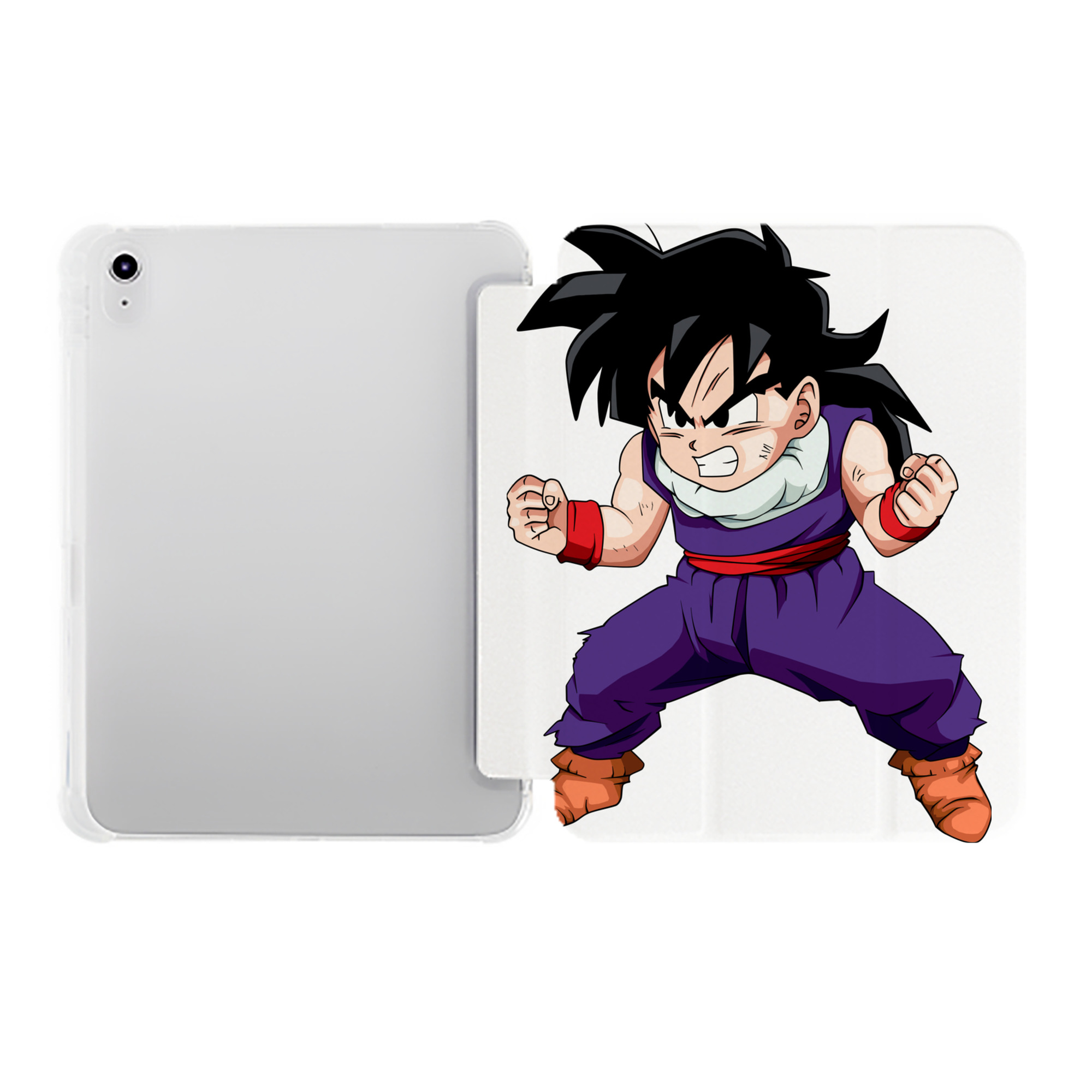 （画像用） ドラゴンボール 孫 悟飯（そんごはん）DRAGON BALL Son Gohan IPad ケース ペン収納付き 三つ折りスタンド PUレザー×シリコン 対応機種9.5/10.5/10.9インチ